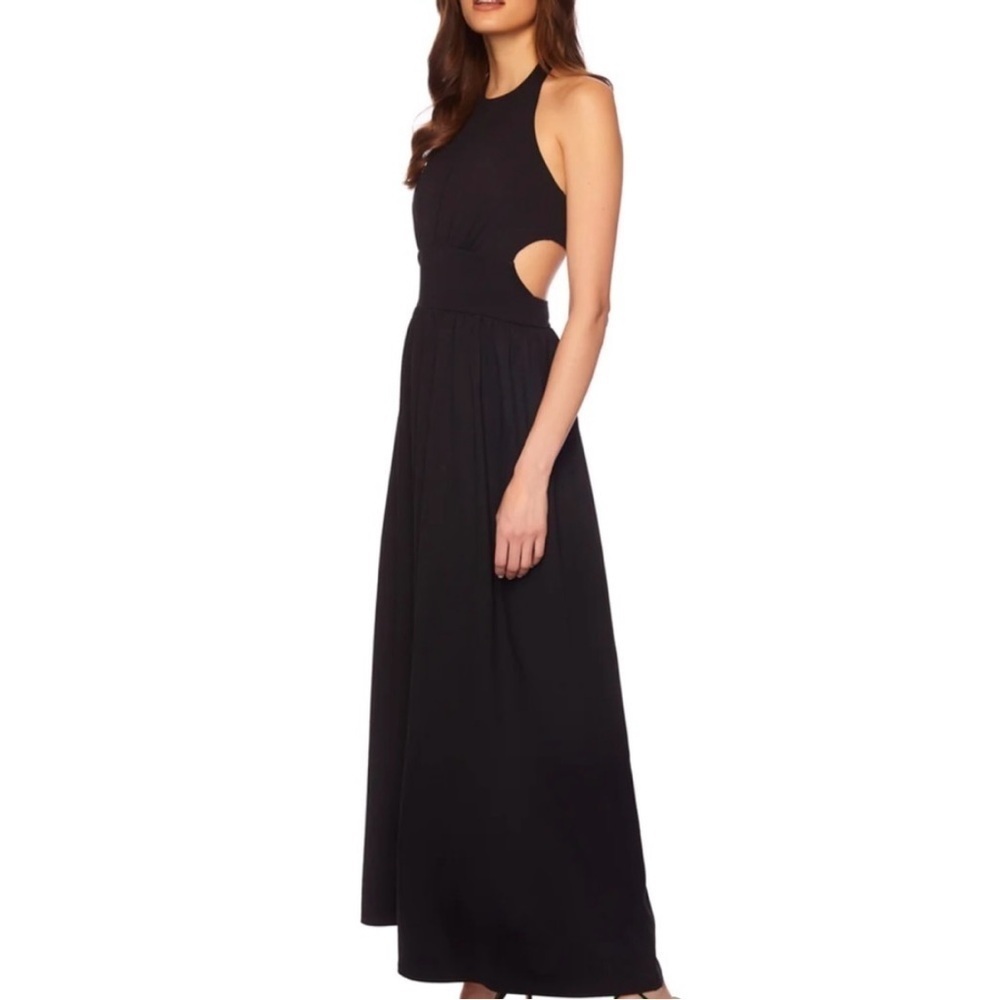 Susana Monaco NWT Halter Snap Maxi in Black (A12)
